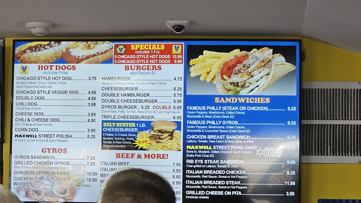Joey's Red Hots Menu - Image 1