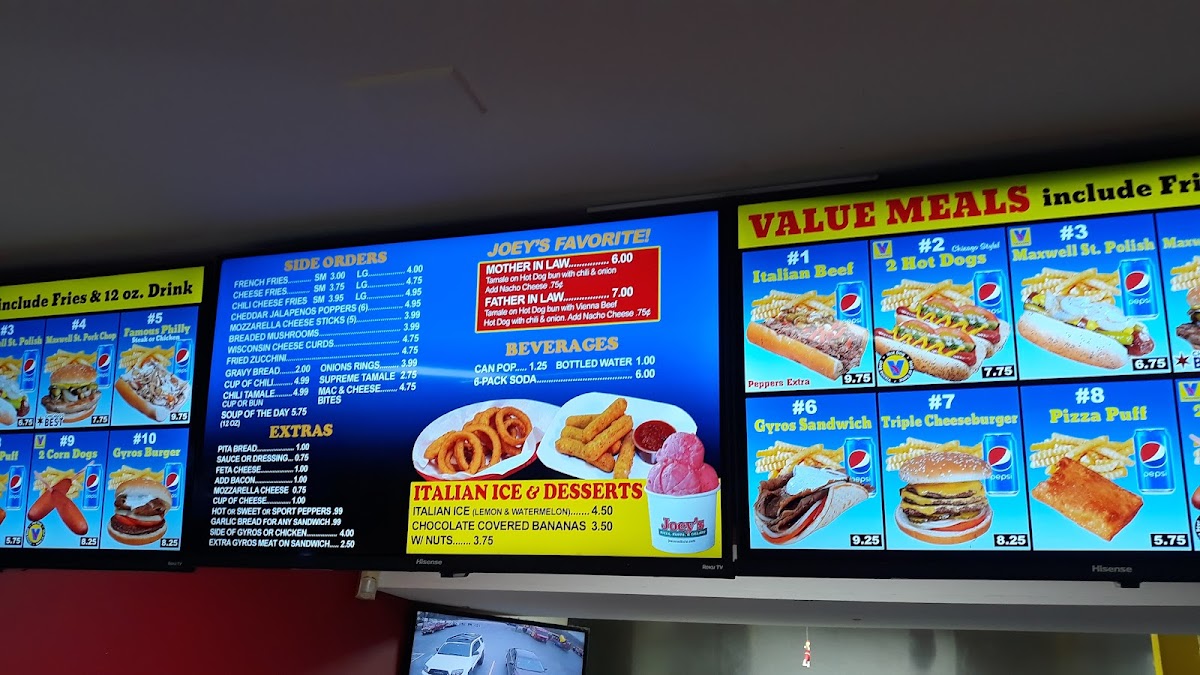Joey's Red Hots Menu - Image 2